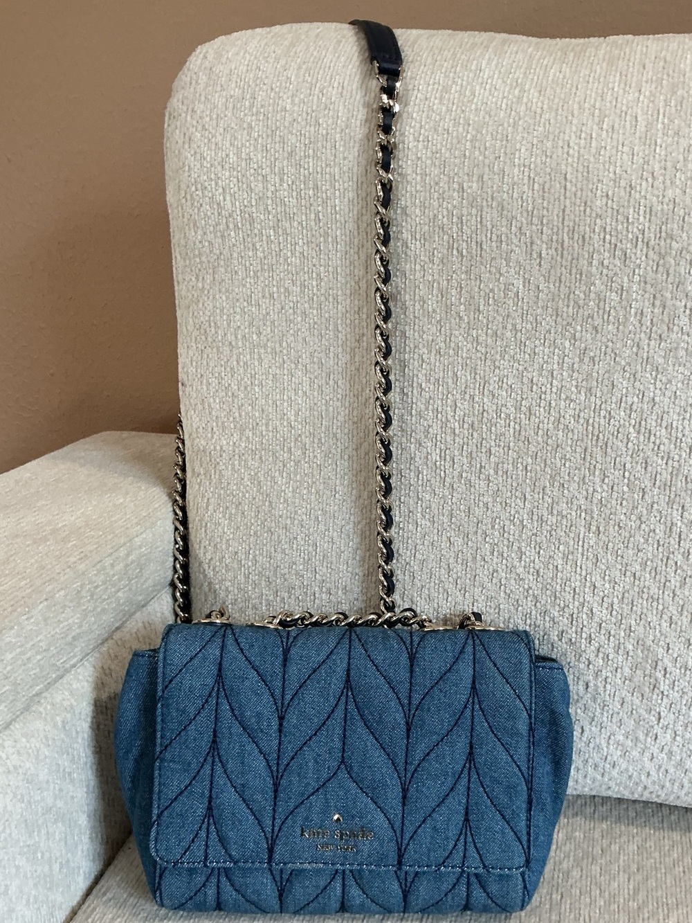 Kate Spade Briar Lane Quilted Denim Mini Emelyn Bag - NWT